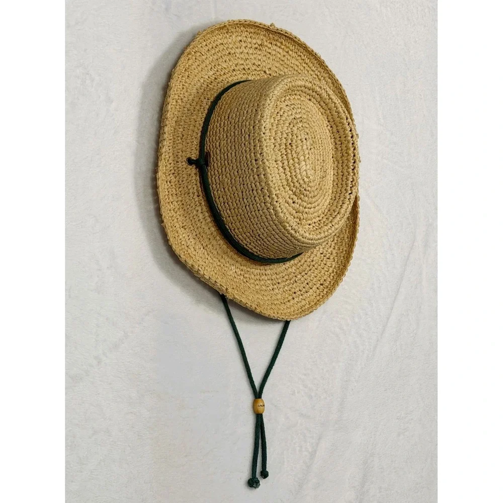 Scala Women's Crocheted Twisted Raffia Outback Beach Sun Hat High End Timeless